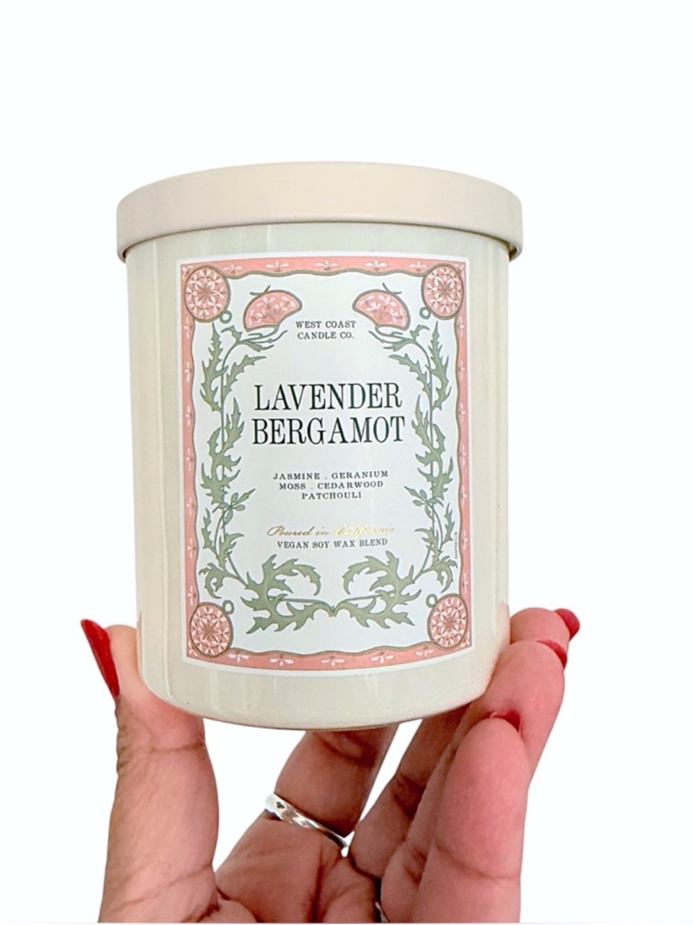 Leoben Company Lavender Bergamot Scented Candle - Cream